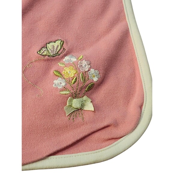 VTG Gymboree Cotton Baby Blanket Pink Butterfly Flowers Sweetheart Sleep 2005 - Picture 3 of 12